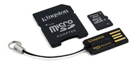 KIT MOBILITY KINGSTON MICROSD CLASE 10 + LECTOR USB 8 GB (MBLY10G2/8GB